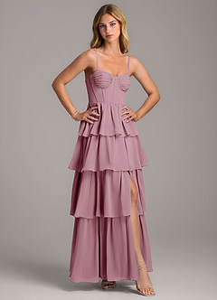 Azazie Alanna Bridesmaid Dresses Vintage Mauve A-Line Sweetheart Neckline Chiffon Dress image5
