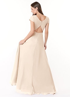 Azazie Hainsly Final Sale Agave A-Line Sweetheart Neckline Chiffon Dress image4
