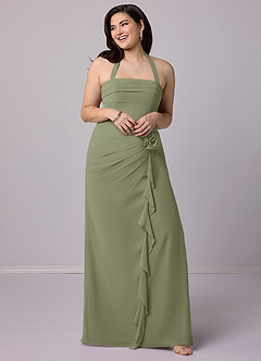 Barbie ♥ Azazie Bridesmaid Dresses Pistachio Sheath Strapless Chiffon Convertible Dress image11