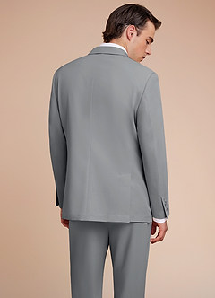 front Owen Gris Chaqueta de traje ligera a medida