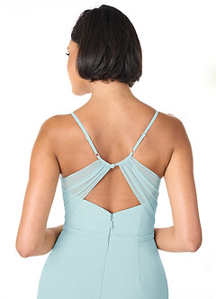 Azazie Blink laatste Uitverkoop Jurk van Chiffon met Kolom V-hals Vintage Mauve image5