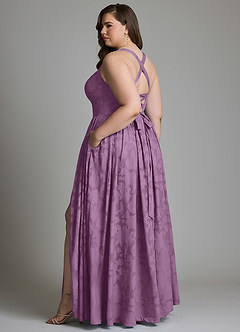 Azazie Francis Bridesmaid Dresses Wisteria A-Line Corset Floral Burnout Dress image10