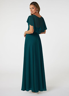 Azazie Jamie Bridesmaid Dresses Pine A-Line Chiffon Dress image4