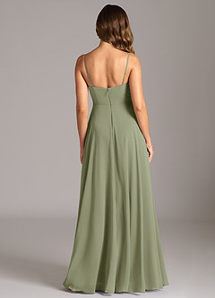 Azazie Amani Bridesmaid Dresses Pistachio A-Line Pleated Chiffon Dress image2