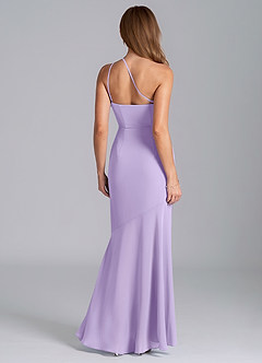 Azazie Tilla Jurken voor bruidsmeisjes Jurk van Chiffon met Zeemeermin One-Shoulder Lila image2