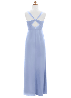 Azazie Mero Junior Ice Mermaid Pleated Stretch Satin Dress image8