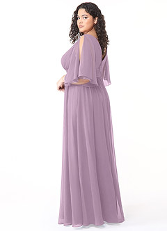 Azazie Temeka Bridesmaid Dresses Wisteria A-Line Ruched Chiffon Dress image10