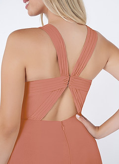 Azazie Jane Bridesmaid Dresses MAI TAI A-Line V-Neck Pleated Chiffon Dress image5