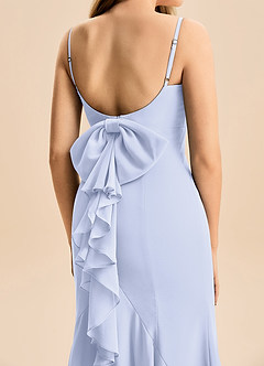 Azazie Lioren Junior Syrena Ukłon Szyfon Długość podłogi Młodsza druhna Sukienka image6