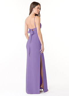 Azazie Mai Bridesmaid Dresses Tahiti Sheath Pleated Chiffon Dress image4