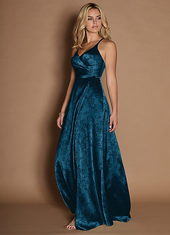 Adelin Navy Black Open Back Maxi Dress image3