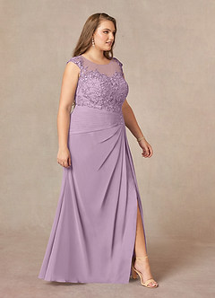 Azazie Libby Mother of the Bride Dresses Wisteria A-Line Scoop Sequins Chiffon Dress image10