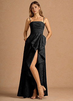 Lulu Black Handkerchief Maxi Gown image1