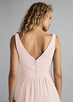 Azazie Grace Bridesmaid Dresses Rose Petal A-Line Pleated Chiffon Dress image6