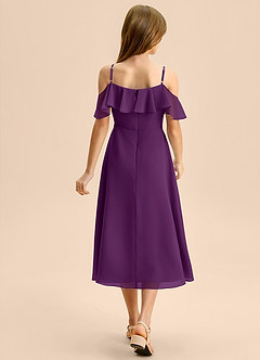 Azazie Kamilla Junior Klä av A-Line i Chiffong Av axeln image2