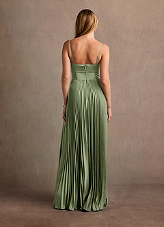Tyla Dusty Sage Pleated Maxi Dress image7