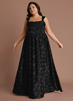 Hazel Black Pleated Maxi Dress image1