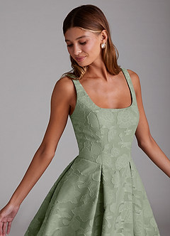Amalie Pistachio A-line Midi Dress image5