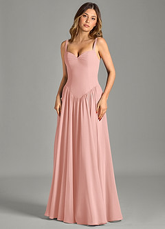 Azazie Evadina Suknie dla druhen Linia A Gorset Szyfon Do ziemi Sukienka image4