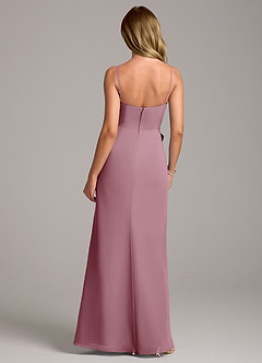 Azazie Tahlia Bridesmaid Dresses Vintage Mauve A-Line with Belt Chiffon Dress image7