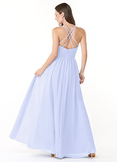 Azazie Jeanna Schlussverkauf A-Linie Plissee Chiffon Kleid Champagne Rose image2