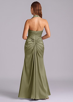 Azazie Destiny Bridesmaid Dresses Pistachio Mermaid Sweetheart Neckline Stretch Satin Dress image2