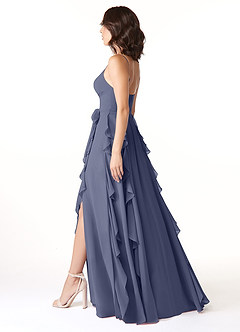 Azazie Peyton Bridesmaid Dresses Stormy A-Line Ruched Chiffon Dress image4