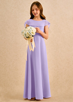Azazie Kittie Girls Formal Flower Girl Klänningar Klänning A-Line i Chiffong image3