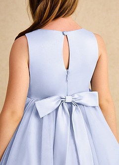 Azazie Prima Flower Girl Dresses Lavender A-Line Bow Tulle Dress image6