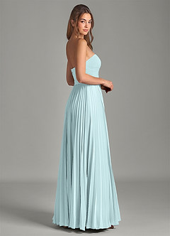 Azazie Chiana Abiti da Damigella Abito A-Line in Chiffon Senza Cinturino Nebbia image5