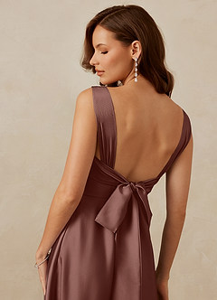 Christian Siriano Bridal for Azazie 1001 Bridesmaid Dresses Espresso A-Line Sweetheart Neckline Stretch Satin Dress image10