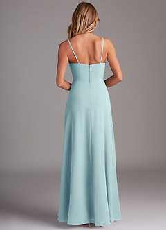 Azazie Breonna Bridesmaid Dresses Sea Glass A-Line Sweetheart Neckline Chiffon Dress image2