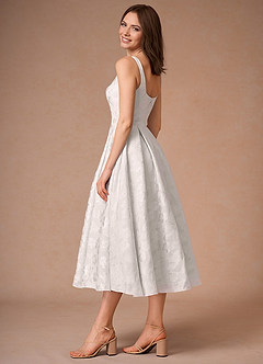 Briac Cream A-line Midi Dress image5