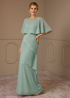 Azazie Bowie Mother of the Bride Dresses Agave A-Line Chiffon Dress image1