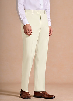 front James Kość Słoniowa Spodnie wizytowe