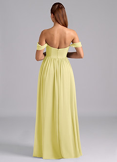Azazie Saige Maternity Bridesmaid Dresses A-Line Pleated Chiffon Floor-Length Dress image2