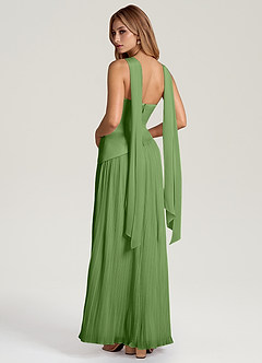 Azazie Tierney Bridesmaid Dresses Basil A-Line Strapless Chiffon Convertible Dress image4