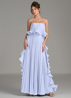 Azazie Alexia Bridesmaid Dresses Lavender A-Line Ruched Chiffon Dress image1