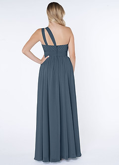 Azazie Molly Bridesmaid Dresses A-Line One Shoulder Chiffon Floor-Length Dress image2