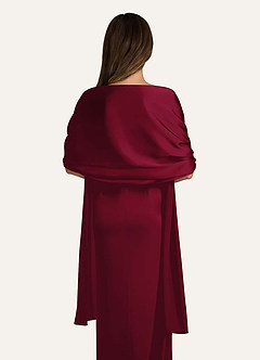 front Azazie Matching Color Stretch Satin Shawl