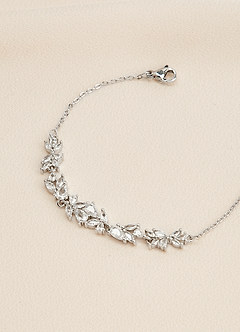front Crystal Wisteria Chain Bracelet