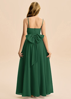 Azazie Bear Junior A라인 주름진 쉬폰 플로어 길이 주니어 신부 들러리 드레스 image2