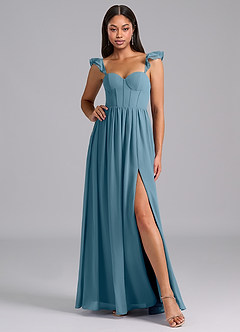 Azazie Denisse Bridesmaid Dresses Bermuda A-Line Ruched Chiffon Dress image5