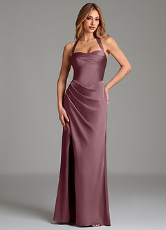 Azazie Serenity Bridesmaid Dresses Amethyst Mermaid Sweetheart Neckline Stretch Satin Dress image1