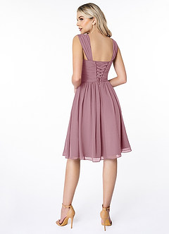 Azazie Angie Bridesmaid Dresses Vintage Mauve A-Line Corset Chiffon Dress image2