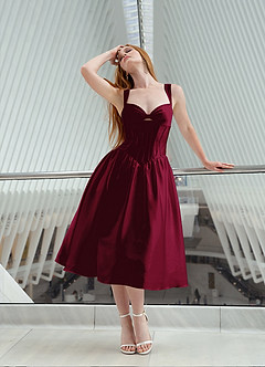 Robe Mi-Longue Merlot Arwen image9