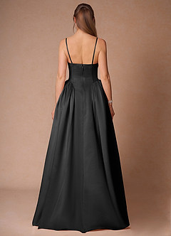 Relana Black Sleeveless Bandeau Ballgown image2