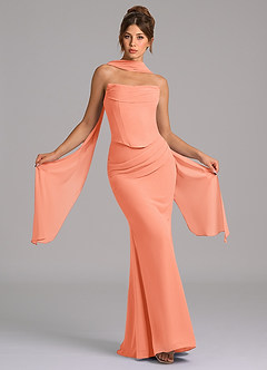 Azazie Sorrel Suknie dla druhen Syrena Gorset Szyfon Do ziemi Sukienka image1