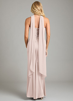 Azazie Sorrel Bridesmaid Dresses Blushing Pink Mermaid Strapless Stretch Satin Convertible Dress image9