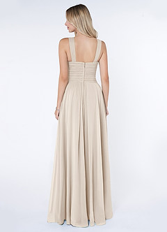 Azazie Kaleigh Bridesmaid Dresses White Alabaster A-Line Pleated Chiffon Dress image2